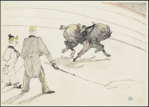 No circo: Acrobatas, 1899 de Henri de Toulouse Lautrec