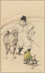 No Circo: Pónei Treinado e Babuíno de Henri de Toulouse Lautrec