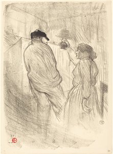 No Theatre-Libre: Antoine in Worry Au Théatre-Libre: Antoine in Worry, 189 de Henri de Toulouse Lautrec