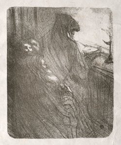 Aos pés do Sinai: a oração dos judeus poloneses de Henri de Toulouse Lautrec