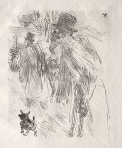 Ao pé do Sinai: judeus poloneses, Carlsbad, 1898. de Henri de Toulouse Lautrec