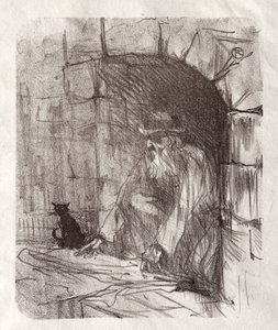 Ao pé do Sinai: A Backroom in Krakow, 1898. de Henri de Toulouse Lautrec