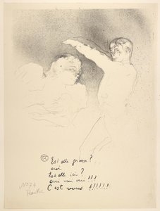 Nas Variedades, Miss Lender e Brasseur de Henri de Toulouse Lautrec