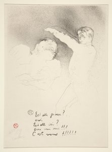 Aux vari?ti?s: Mlle. Lender et Brasseur (Nas Variedades: Mademoiselle Lender e Brasseur) de Henri de Toulouse Lautrec