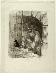 Sala dos fundos de uma loja em Cracóvia, de Au Pied du Sinaï de Henri de Toulouse Lautrec