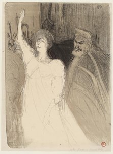 Bartet e Mounet-Sully, em Antígona de Henri de Toulouse Lautrec