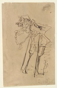 Caricatura de um soldado com uma decoração de Henri de Toulouse Lautrec