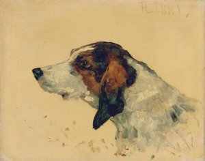Cão de caça, 1881 de Henri de Toulouse Lautrec