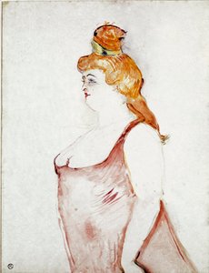 Cocyte em "The Beautiful Helene". Desenho de Henri de Toulouse-Lautrec (Toulouse Lautrec de Henri de Toulouse Lautrec