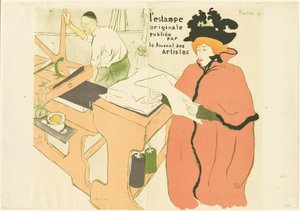 Capa da impressão original Capa da impressão original, 1893. de Henri de Toulouse Lautrec