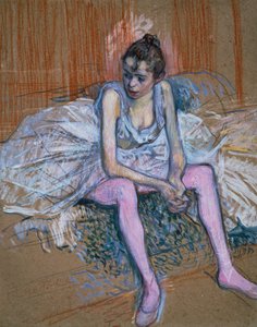 Dançarina com meias rosa, 1890 (pastel a bordo)