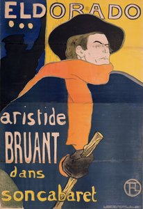 Eldorado: Aristide Bruant, 1892 de Henri de Toulouse Lautrec