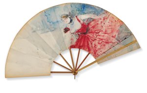 Eventail, c.1892 de Henri de Toulouse Lautrec