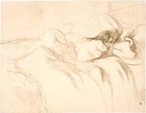 Mulher Deitada, Despertador de Henri de Toulouse Lautrec