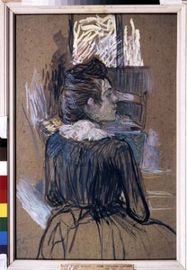 Mulher à Janela. Desenho de Henri de Toulouse-Lautrec (Toulouse Lautrec de Henri de Toulouse Lautrec