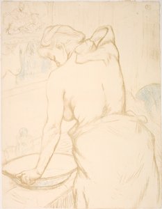Mulher lavando-se, o banheiro de Henri de Toulouse Lautrec
