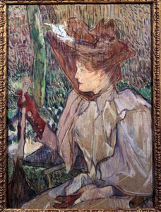 Pintura a óleo de Platzer Honorine sobre cartão por Henri de Toulouse Lautrec (1864-1901) 1891 Sol. 0,54x0,4 m Paris, Musee d