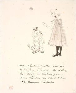 Convite para uma exposição de Henri de Toulouse Lautrec