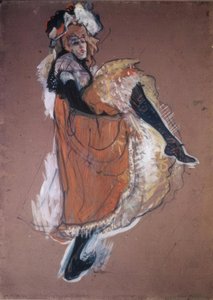 Jane Avril dançando de Henri de Toulouse Lautrec