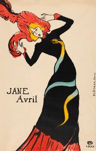 Jane Avril poster por Henri de Toulouse-Lautrec