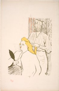 O penteado. Programa de Teatro Gratuito de Henri de Toulouse Lautrec