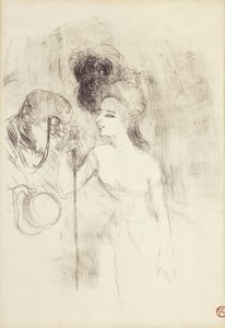 Deixando o teatro, 1896 de Henri de Toulouse Lautrec