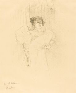 Luce Myres Full Face (Luce Myrès, de rosto) de Henri de Toulouse Lautrec