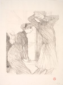Lugné Poë e Berthe Bady em Beyond Human Forces de Henri de Toulouse Lautrec