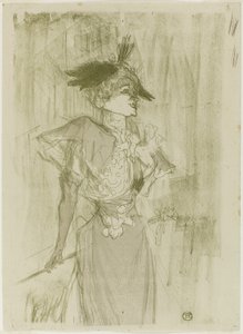 Mademoiselle Marcelle Lender, em pé de Henri de Toulouse Lautrec