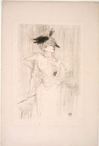 Senhorita Marcelle Lender, de pé de Henri de Toulouse-Lautrec
