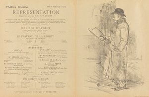 Bodas de prata; O Fardo da Liberdade; Um Cliente Sério [frente] de Henri de Toulouse Lautrec