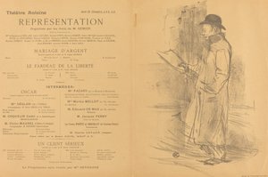 Bodas de prata; O Fardo da Liberdade; Um Cliente Sério [frente] de Henri de Toulouse Lautrec