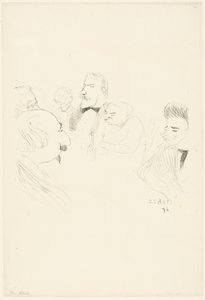 Cardápio para Adrien Hébrard de Henri de Toulouse Lautrec