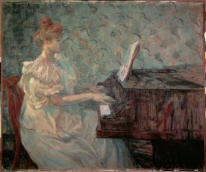 Misia Natanson am Flügel von Henri de Toulouse Lautrec