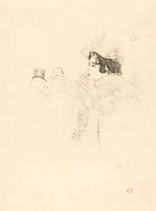 Miss May Belfort no Irish and American Bar, rue Royale Miss Belfort Belfort au Irish..., 1895. de Henri de Toulouse Lautrec
