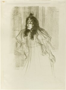 Miss May Belfort com cabelo comprido de Henri de Toulouse Lautrec
