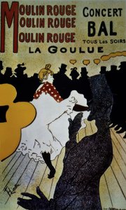 Moulin Rouge: The Goulue - 1891 - 191 × 117 cm - litografia colorida de Henri de Toulouse Lautrec