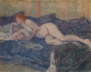 Nua deitada no sofá de Henri de Toulouse Lautrec