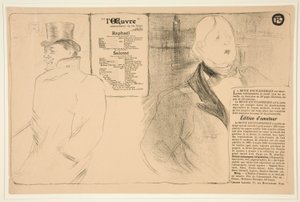 Oscar Wilde e Romain Coolus (Oscar Wilde e Romain Coolus) de Henri de Toulouse Lautrec