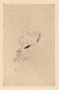 Portrait of a Man Retrato de um homem, impresso em 1898 em 1927. de Henri de Toulouse Lautrec