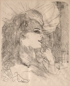 Retratos de atores e atrizes: Treze litografias: Anna Held, 1898. de Henri de Toulouse Lautrec