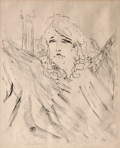 Retratos de Atores e Atrizes: Treze Litografias: Sarah Bernhardt de Henri de Toulouse Lautrec
