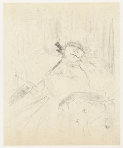 Portret van Yvette Guilbert na poltrona op toneel Yvette Guilbert (canção antiga) Yvette Guilbert: série inglesa (título da série) de Henri de Toulouse Lautrec