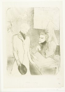 Portret van actress Marthe Brandès en actor Charles le Bargy in toneelstuk Les Cabotins
Brandès e le Bargy em Cabotins de Henri de Toulouse Lautrec