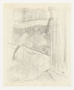 Portret van actrice Yvette Guilbert buigend voor het publiek
Yvette Guilbert cumprimentando a audiência
Yvette Guilbert : título da série de Henri de Toulouse Lautrec