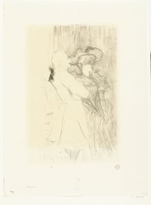 Retrato da cantora Marcelle Lender e da cantora Numa Auguez na opereta La Chanson de Fortunio
Lender et Aguez de Henri de Toulouse Lautrec