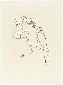 Retrato da cantora Paula Brebion
Concerto do café (título da série) de Henri de Toulouse Lautrec