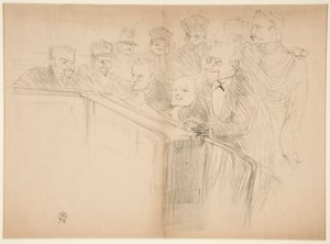Proc?s Arton, premi?re planche (The Arton Trial, primeiro prato) de Henri de Toulouse Lautrec
