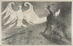 Projeto de Frontispiece para: Ao pé do Sinai, 1898. de Henri de Toulouse Lautrec