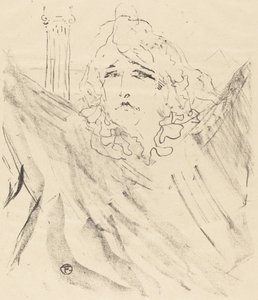 Sarah Bernhardt em "Cleópatra" (Sarah Bernhardt em "Cleópatra") de Henri de Toulouse Lautrec